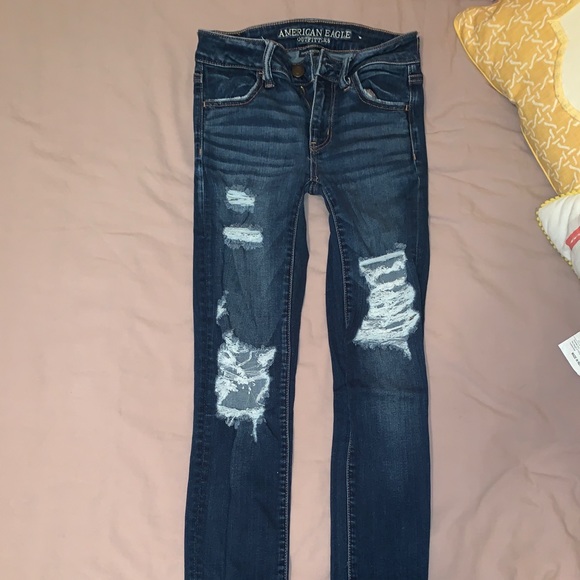 American eagle ripped jeans size 0 X Long - Picture 4 of 4